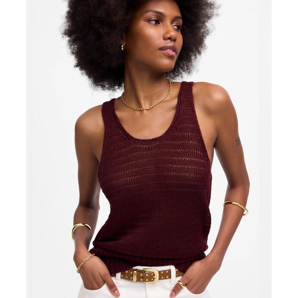 NWT Madewell Linen Sweater Tank Size Medium Retail $88 - Picture 4 of 7